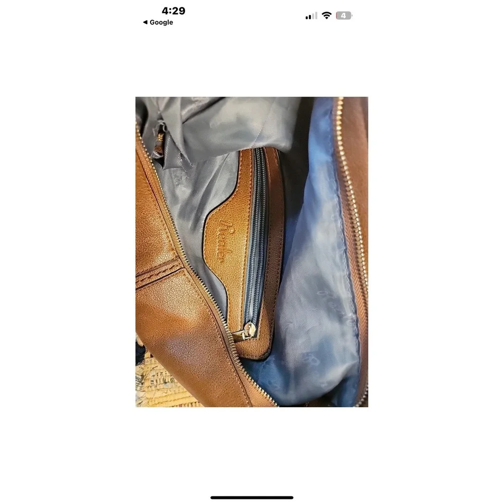 Realer Faux Leather Bag‎ Zip Closure Zip Side Pockets Hobo Handle Bag